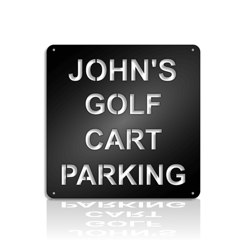 Golf Cart Parking Sign With Name