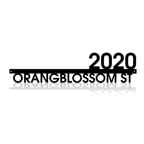 Horizontal Bar Address Plaque-advanced-metal-art.myshopify.com