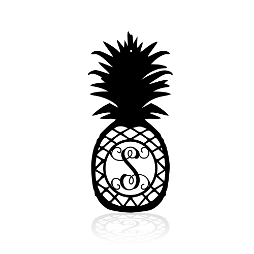 Pineapple With Initial-advanced-metal-art.myshopify.com
