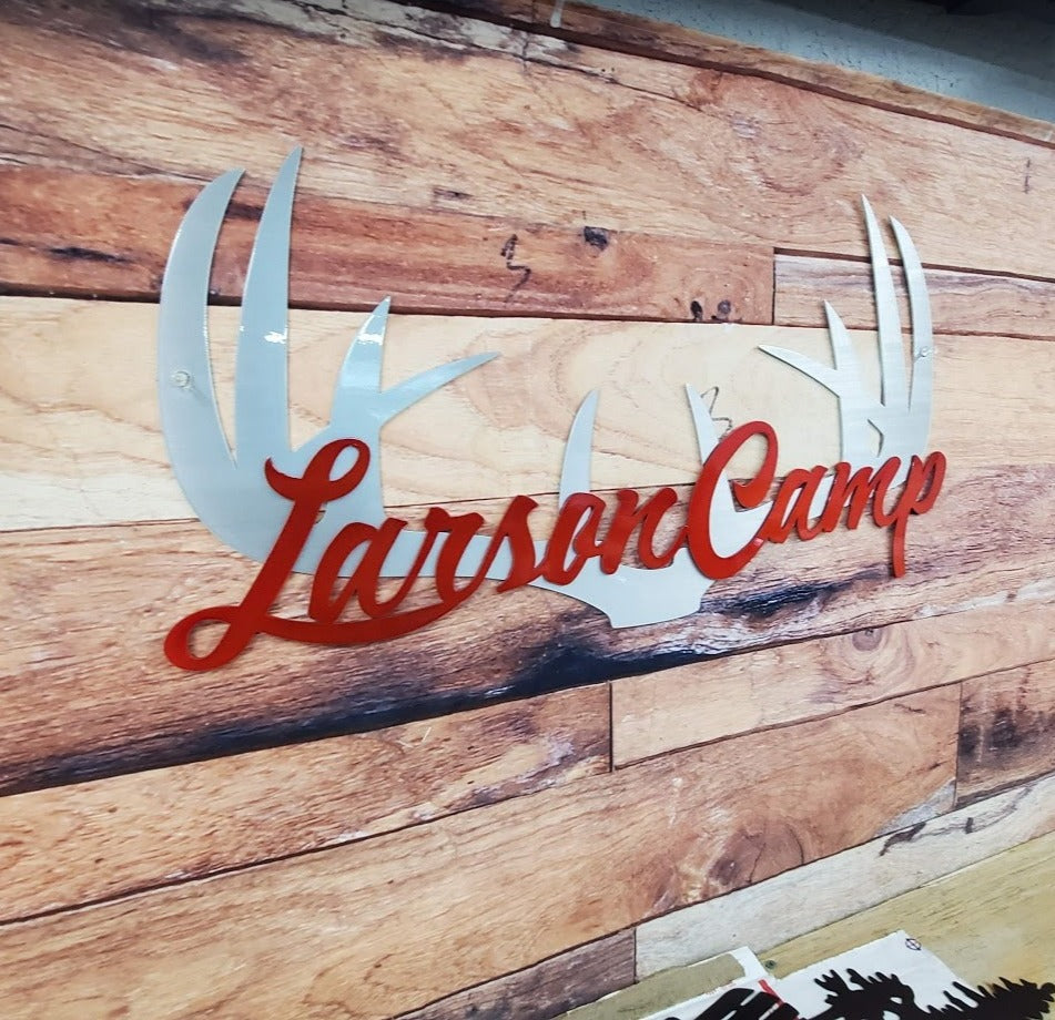 Antlers With Second Layer Name-advanced-metal-art.myshopify.com