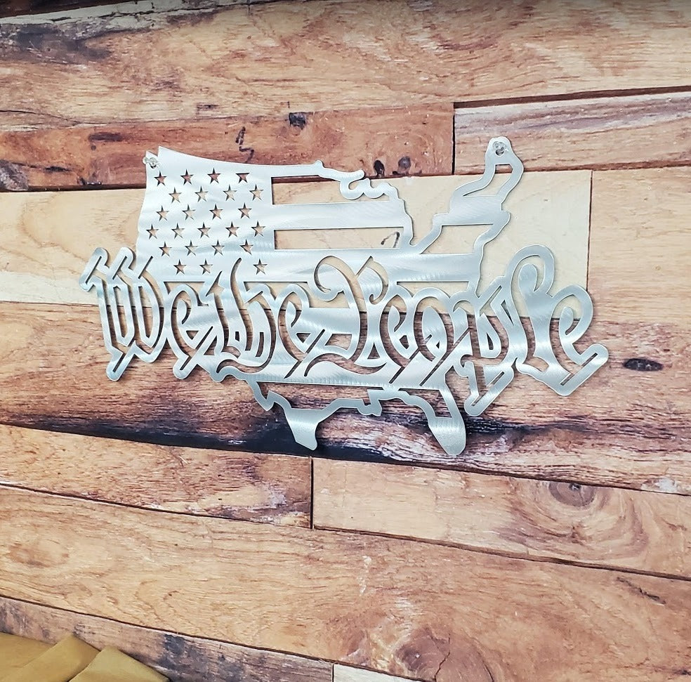 USA Map W/ We The People-advanced-metal-art.myshopify.com